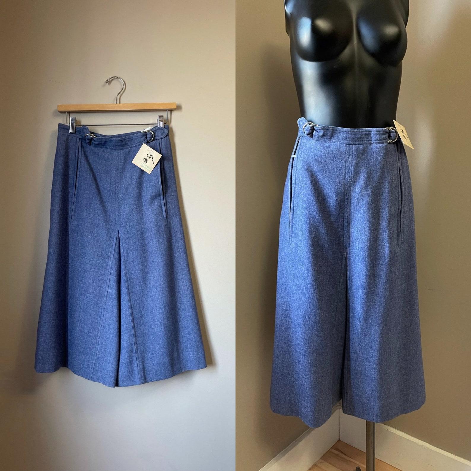 Courrèges Chambray Culottes, Circa 1970s For Sale 1