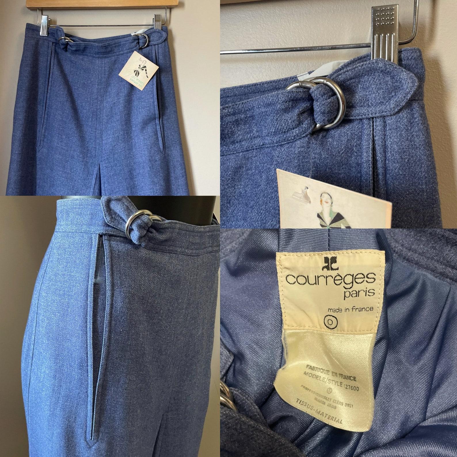 Courrèges Chambray Culottes, Circa 1970s For Sale 2