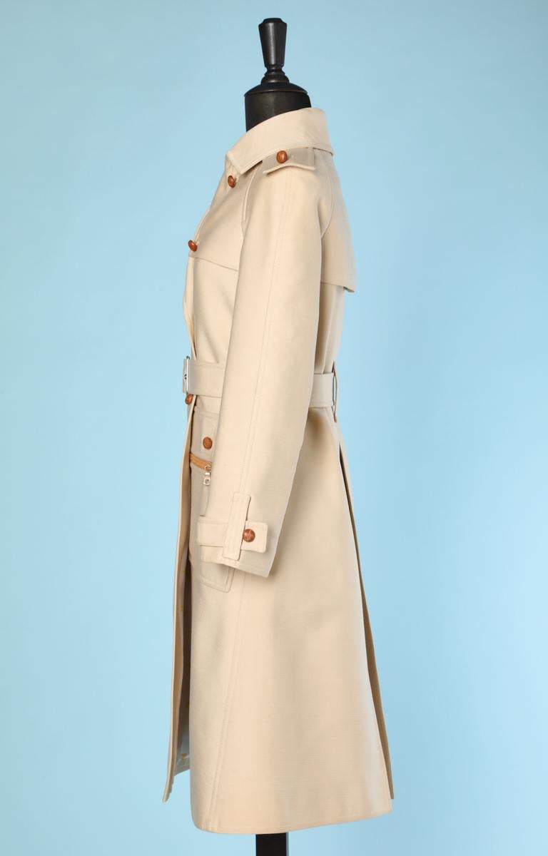  Manteau Courrèges blanc cassé 1970 Future Couture Unisexe 