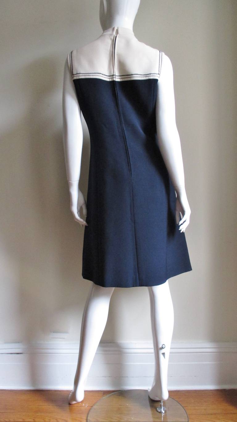 Robe color block Courrèges des années 1970 en vente 4