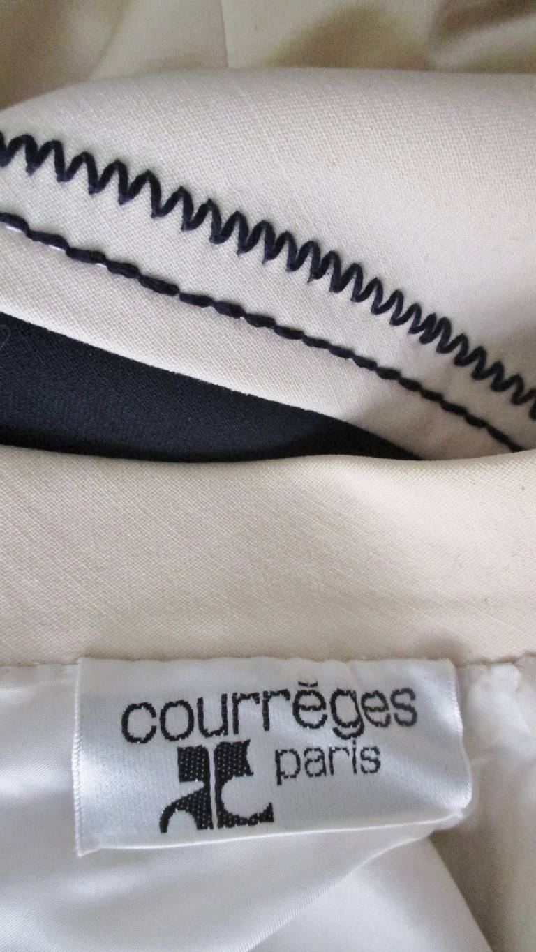 Robe color block Courrèges des années 1970 en vente 5