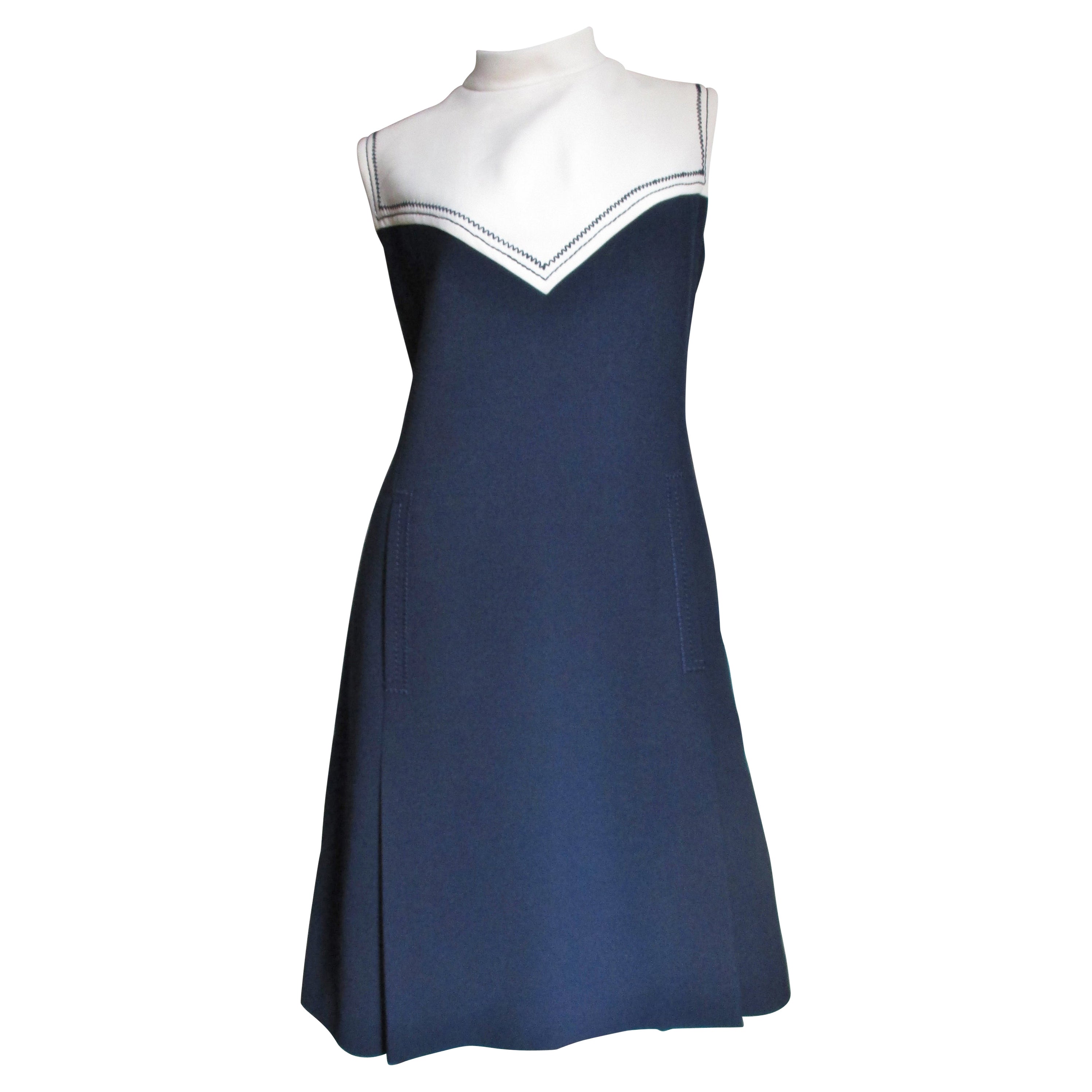 Vestido Courreges Color Block Años 70