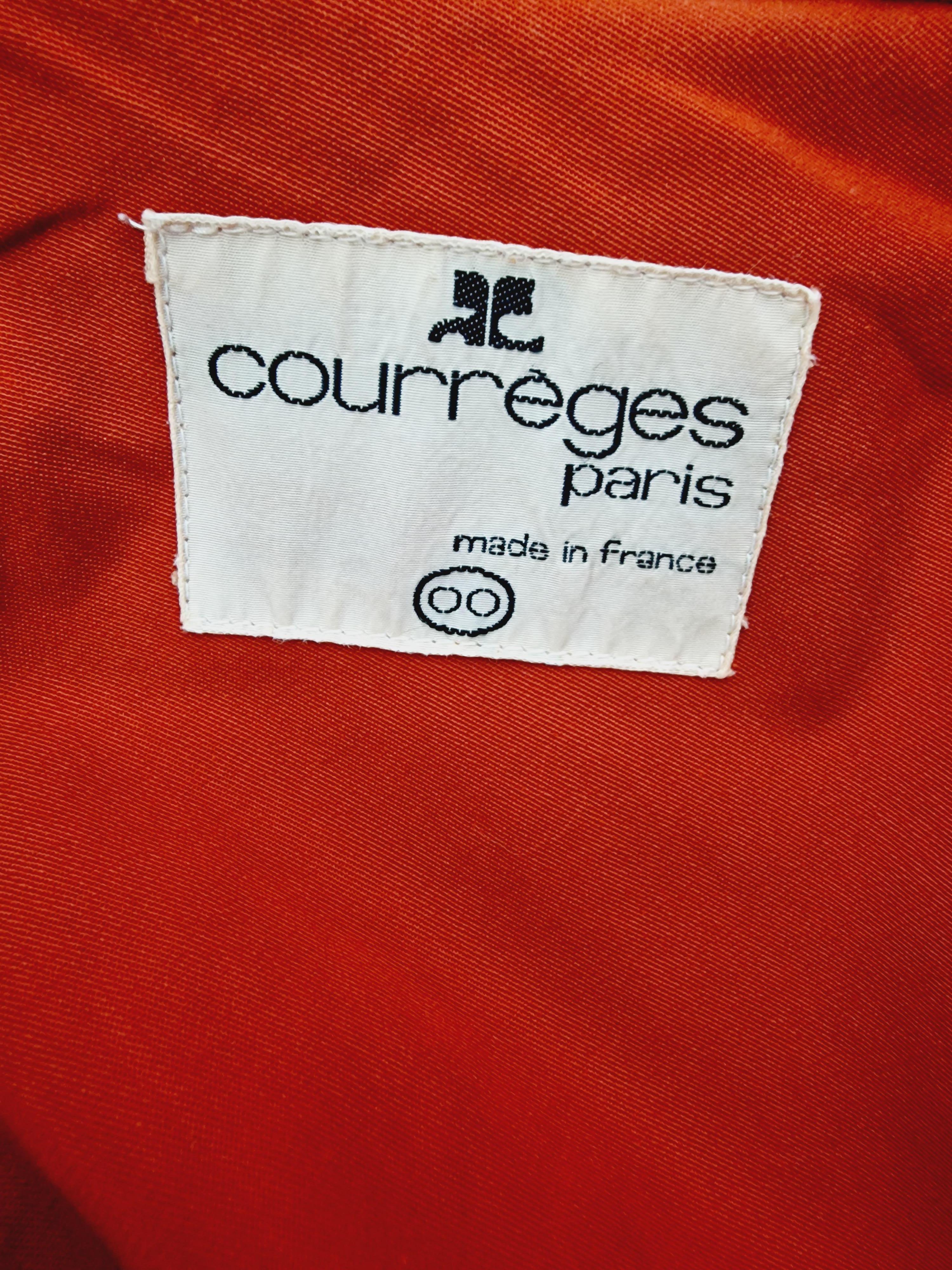 Courrèges Courreges Cargo Military Pocket Cord Metal Crop Vintage XS Top Jacket For Sale 9