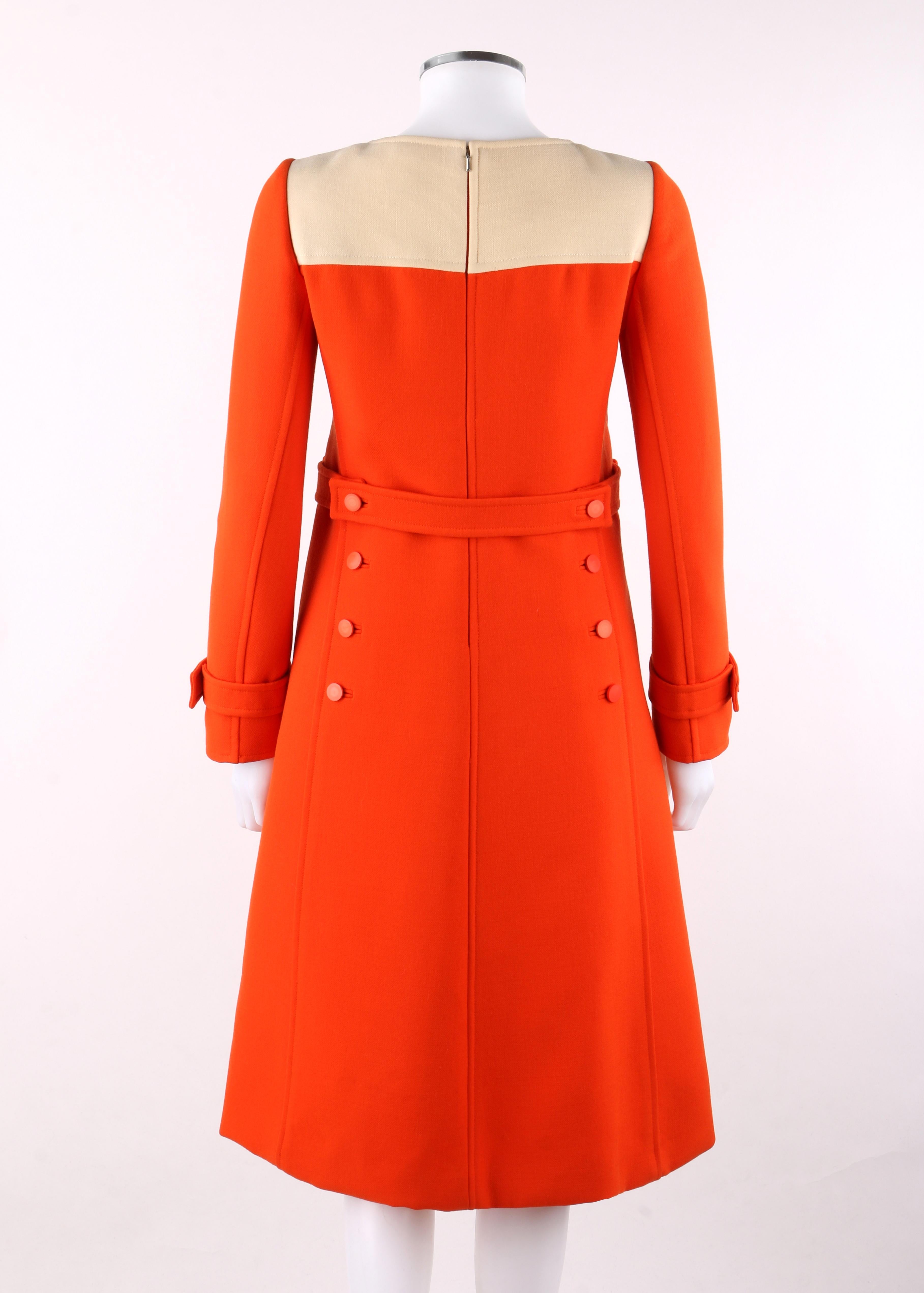 orange wool dress