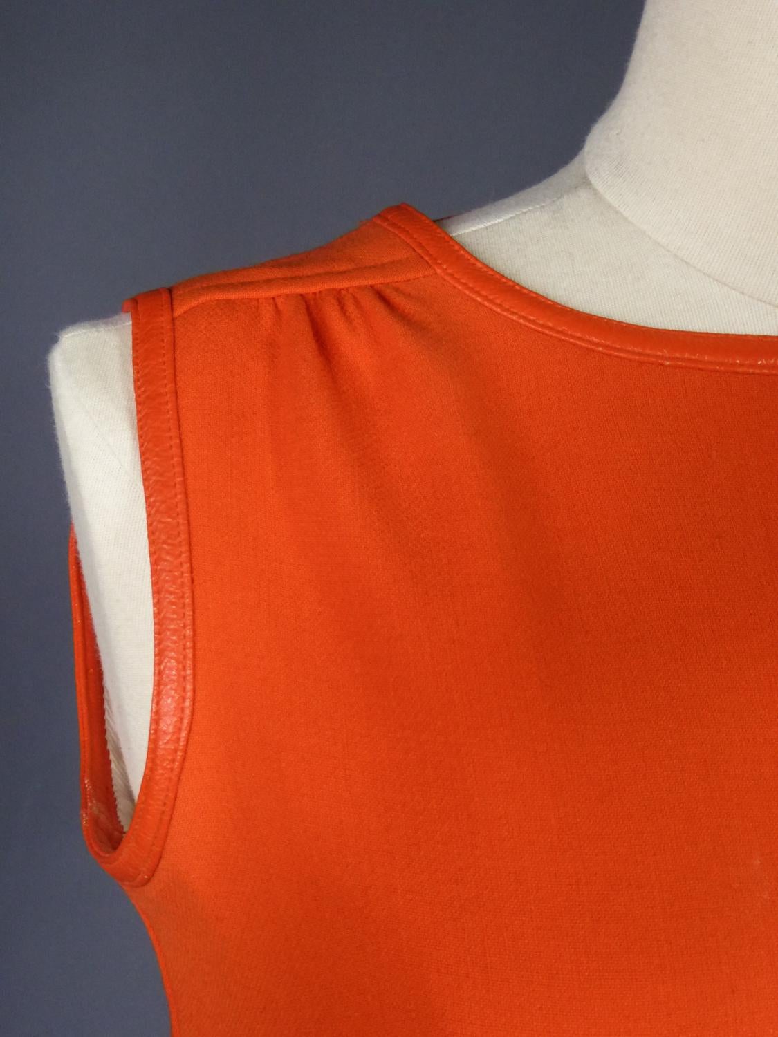 A French André Courrèges Couture Future Dress numbered 0045426 Circa 1970/1972 For Sale 2