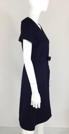 Courreges Couture Future Wool Belted A-Line Vintage Dress