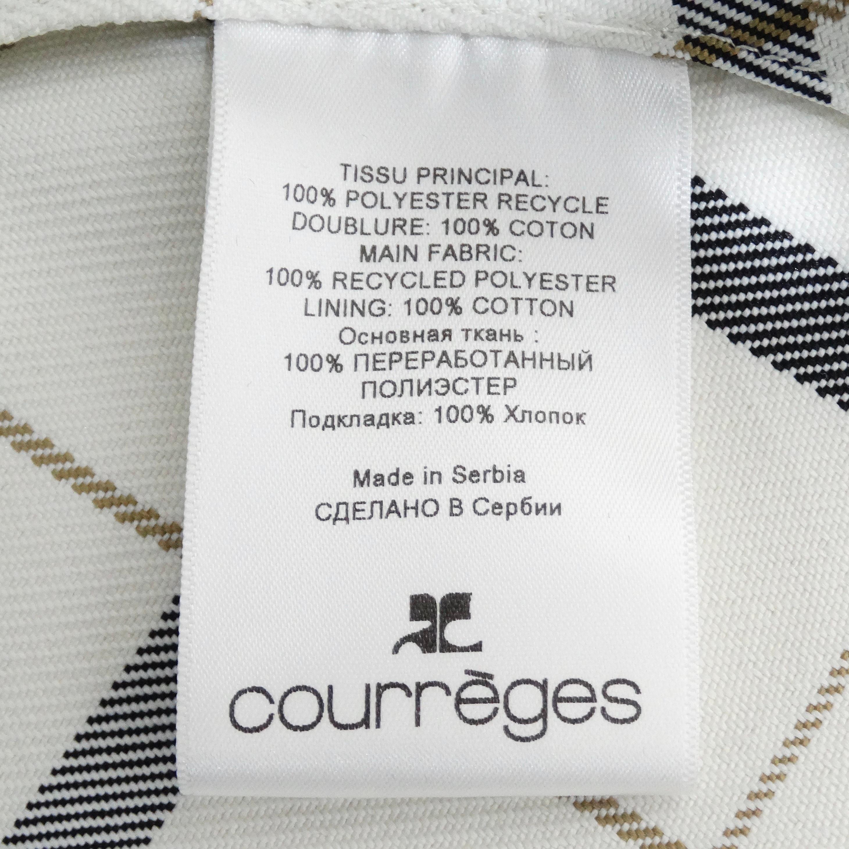Courrèges Embroidered Logo Checked Tank Top For Sale 5