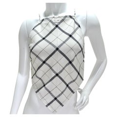 Courrèges Embroidered Logo Checked Tank Top