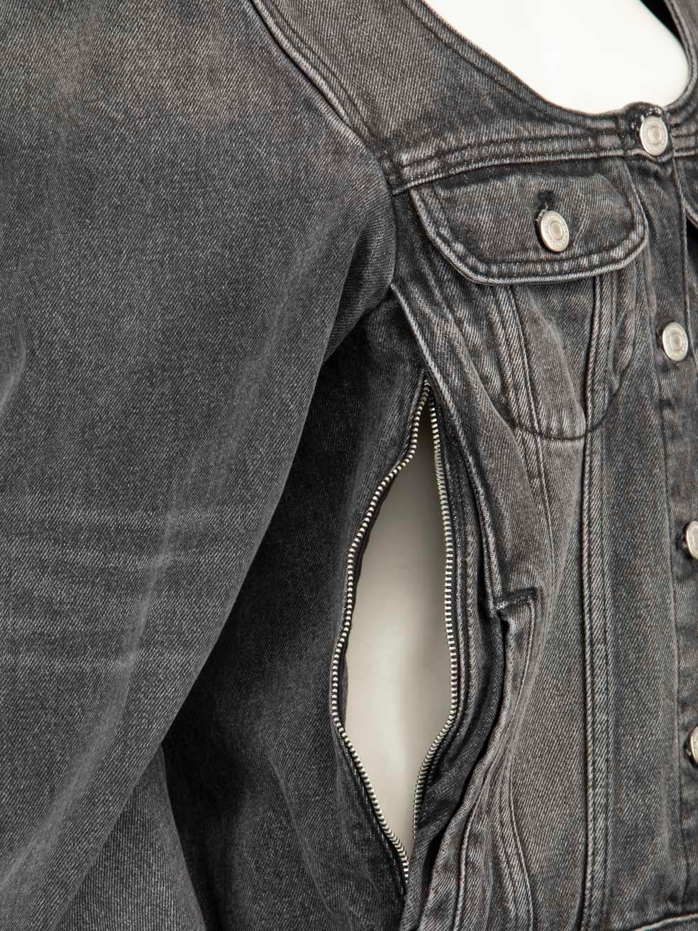 Courrèges Veste oversize en denim délavé gris Taille S Excellent état - En vente à London, GB