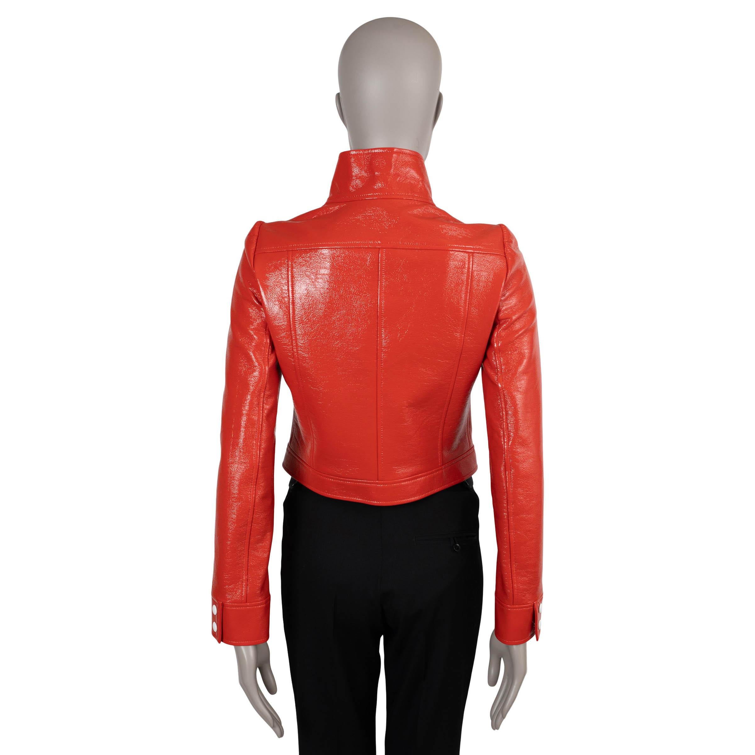 COURREGES Heritage rojo ICONIC VINYL CROPPED Chaqueta 38 S Rojo en venta