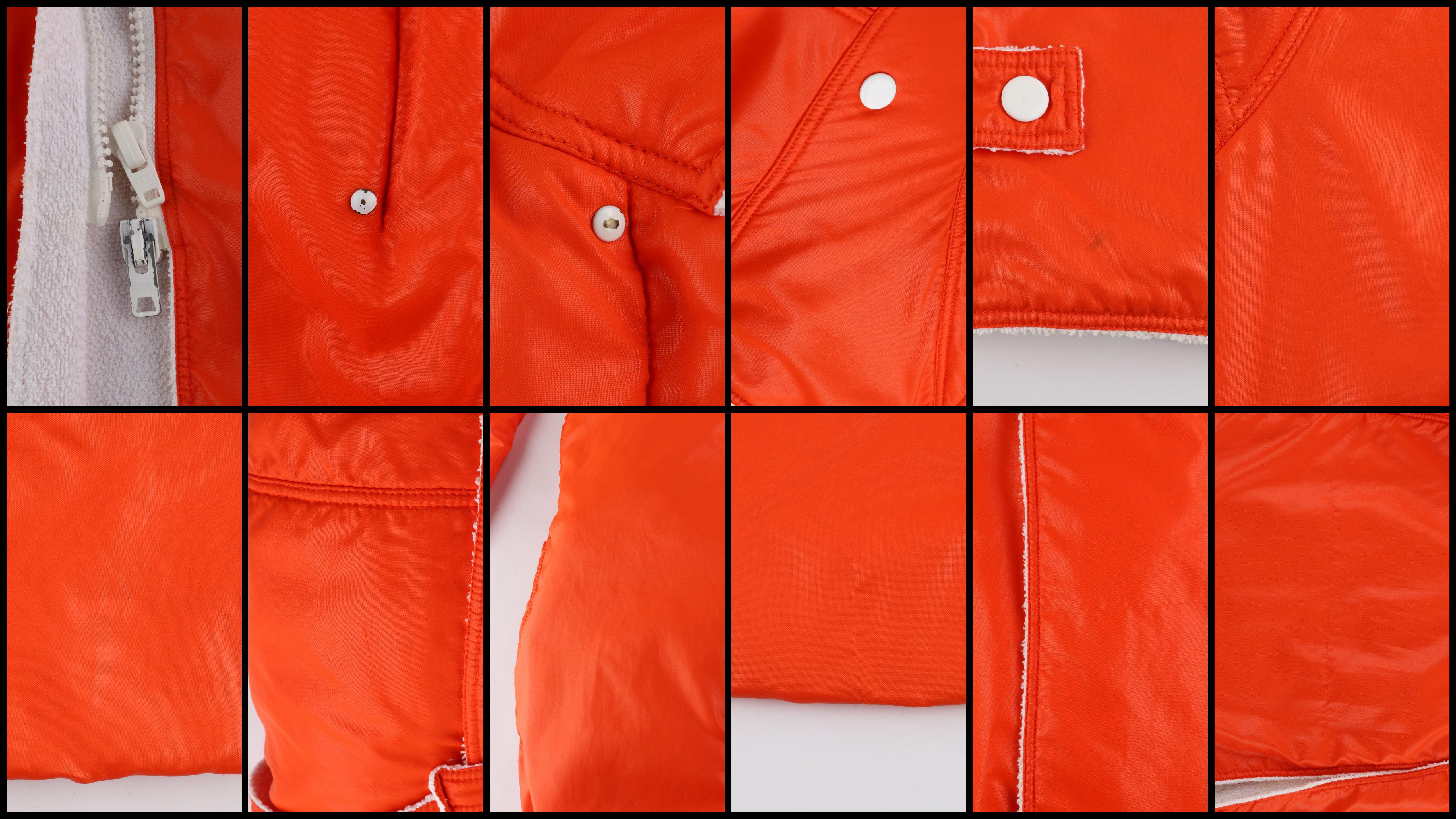 COURREGES Hyperbole c.1970's Orange Hooded Belted Full-Length Coat For Sale 3