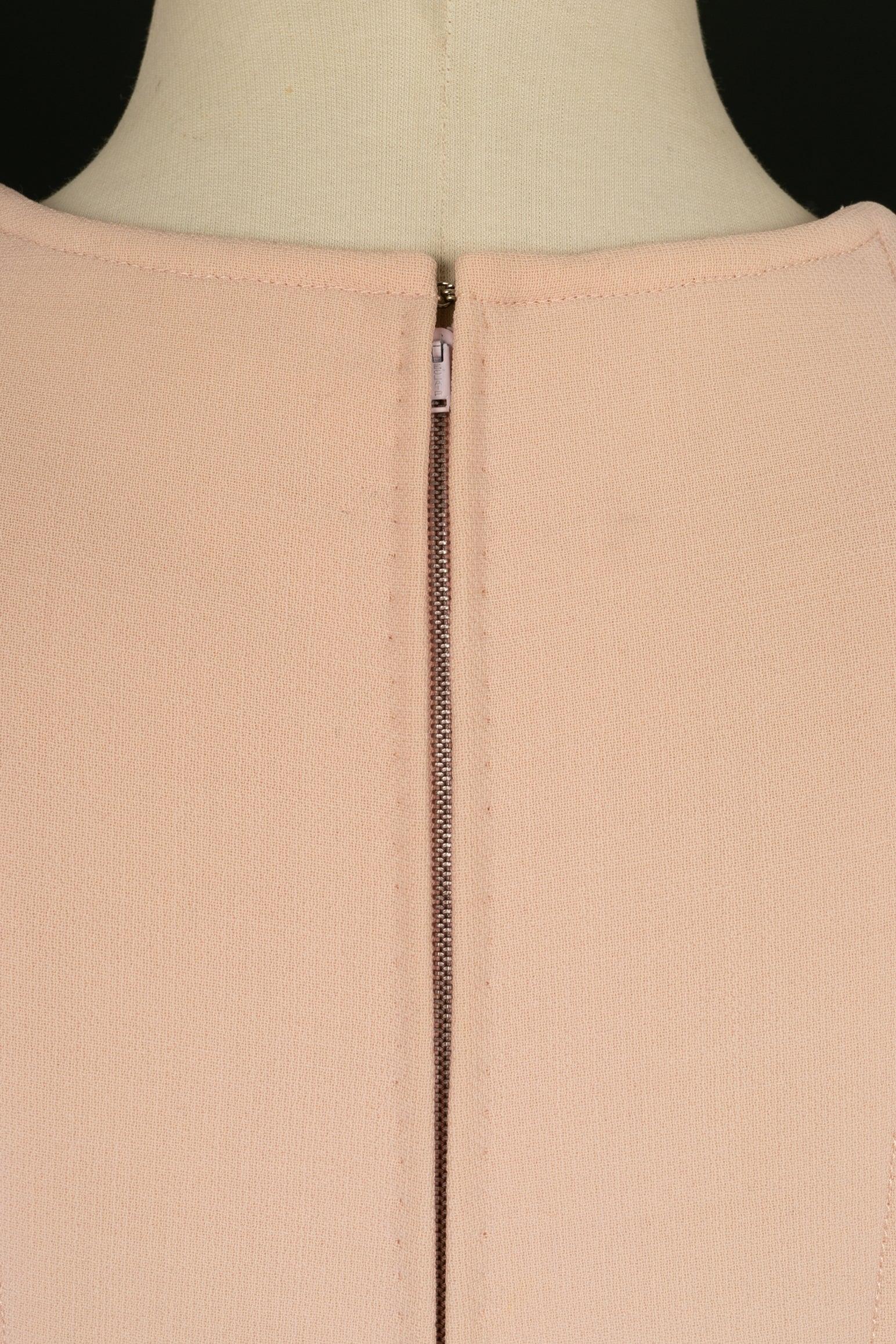 Courrèges Light Pink Dress in Trapeze Shape For Sale 1