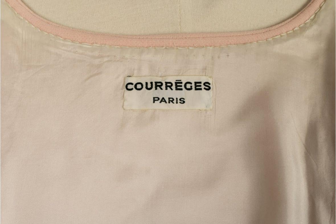 Courrèges Light Pink Dress in Trapeze Shape For Sale 3