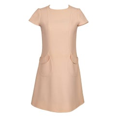 Courrèges Light Pink Dress in Trapeze Shape