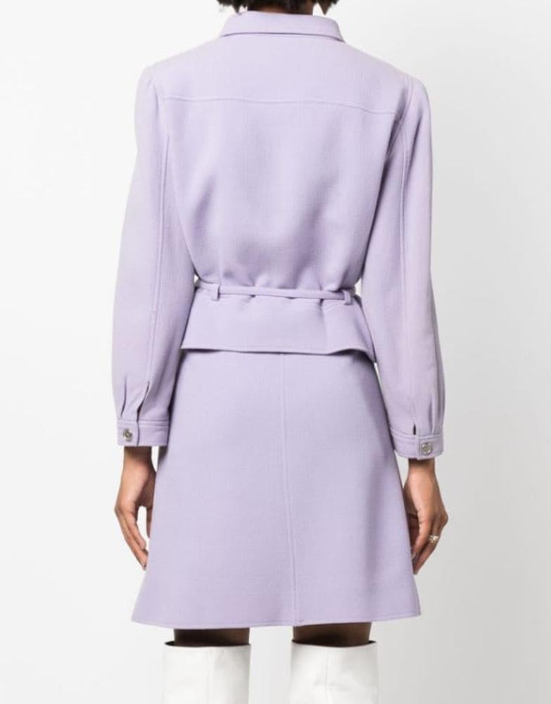 Women's Courreges Lilac Wool Skirt Suit Size 40 fr