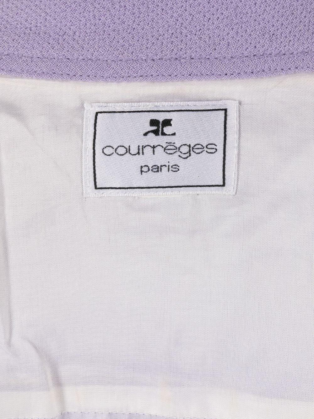 Courreges Lilac Wool Skirt Suit Size 40 fr 3