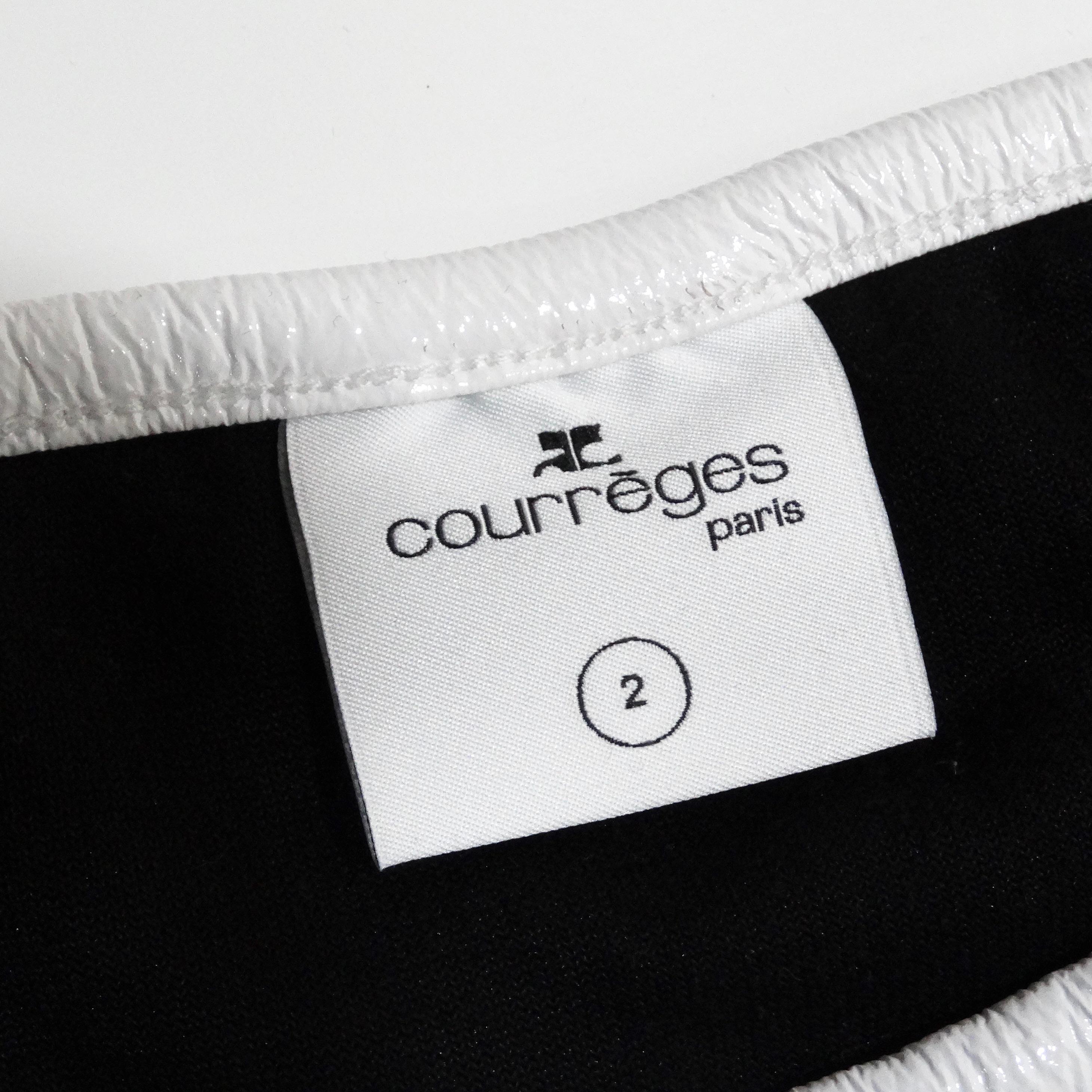 Courrèges Logo Embroidered Black Dress 3