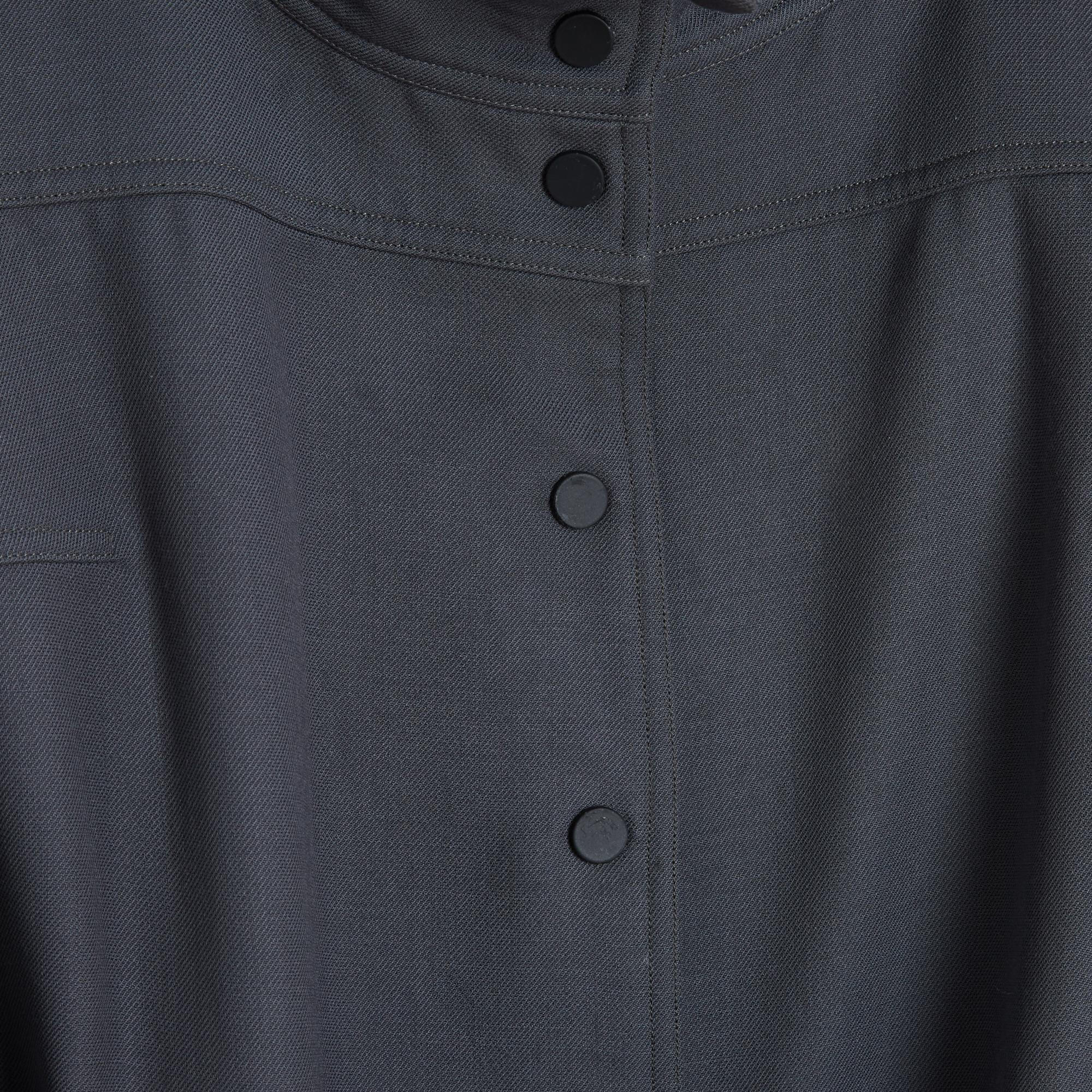 Women's or Men's Courreges Manteau FR38 Grey Wool and vinyl Trench Coat UK10 US6 Courrèges