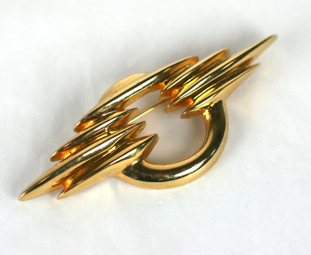 Courreges Modernist Brooch In Excellent Condition For Sale In New York, NY