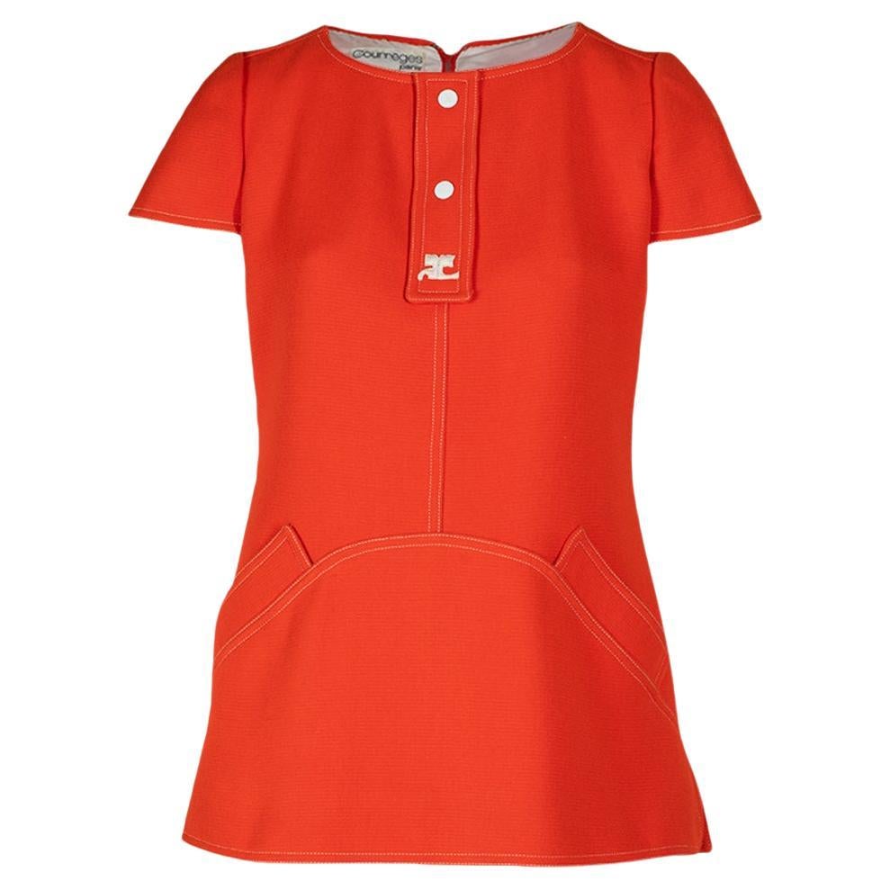 MISS WAN : Tunique indienne brodée orange M | Kaufen auf