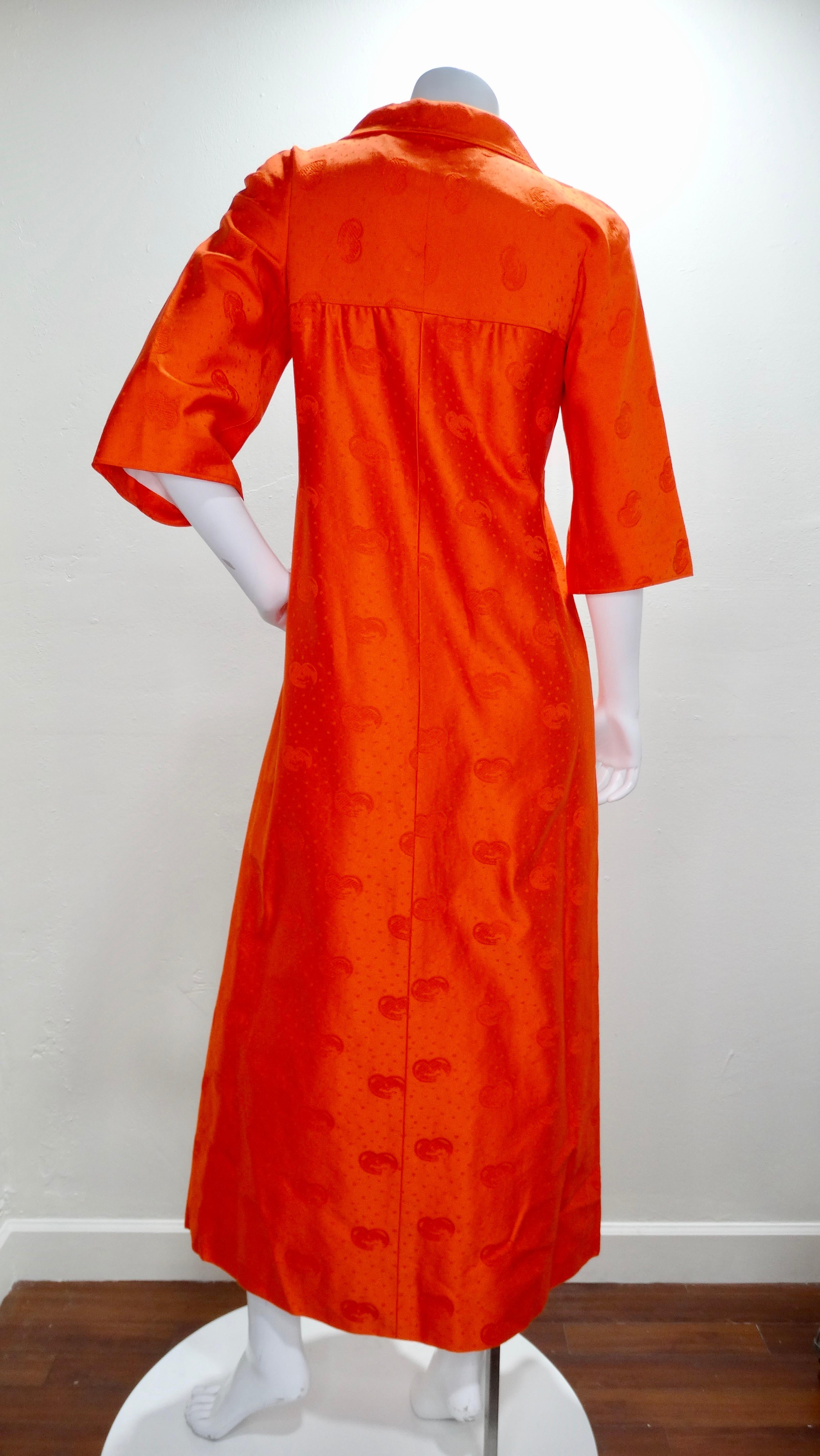 Courreges Paris 1970s Printed Kaftan In Good Condition For Sale In Scottsdale, AZ