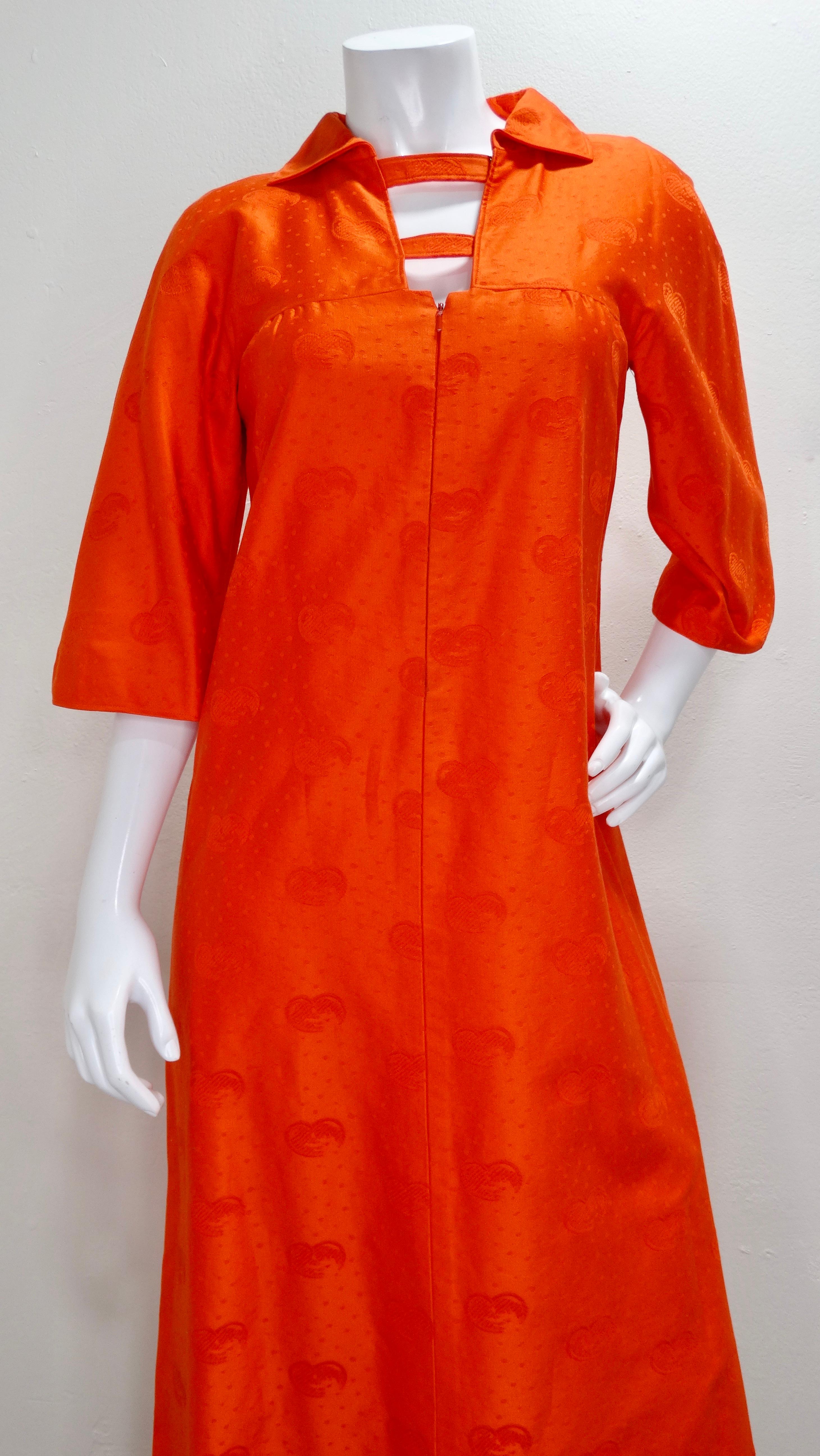 Caftan imprimé Courreges Paris des années 1970 en vente 1