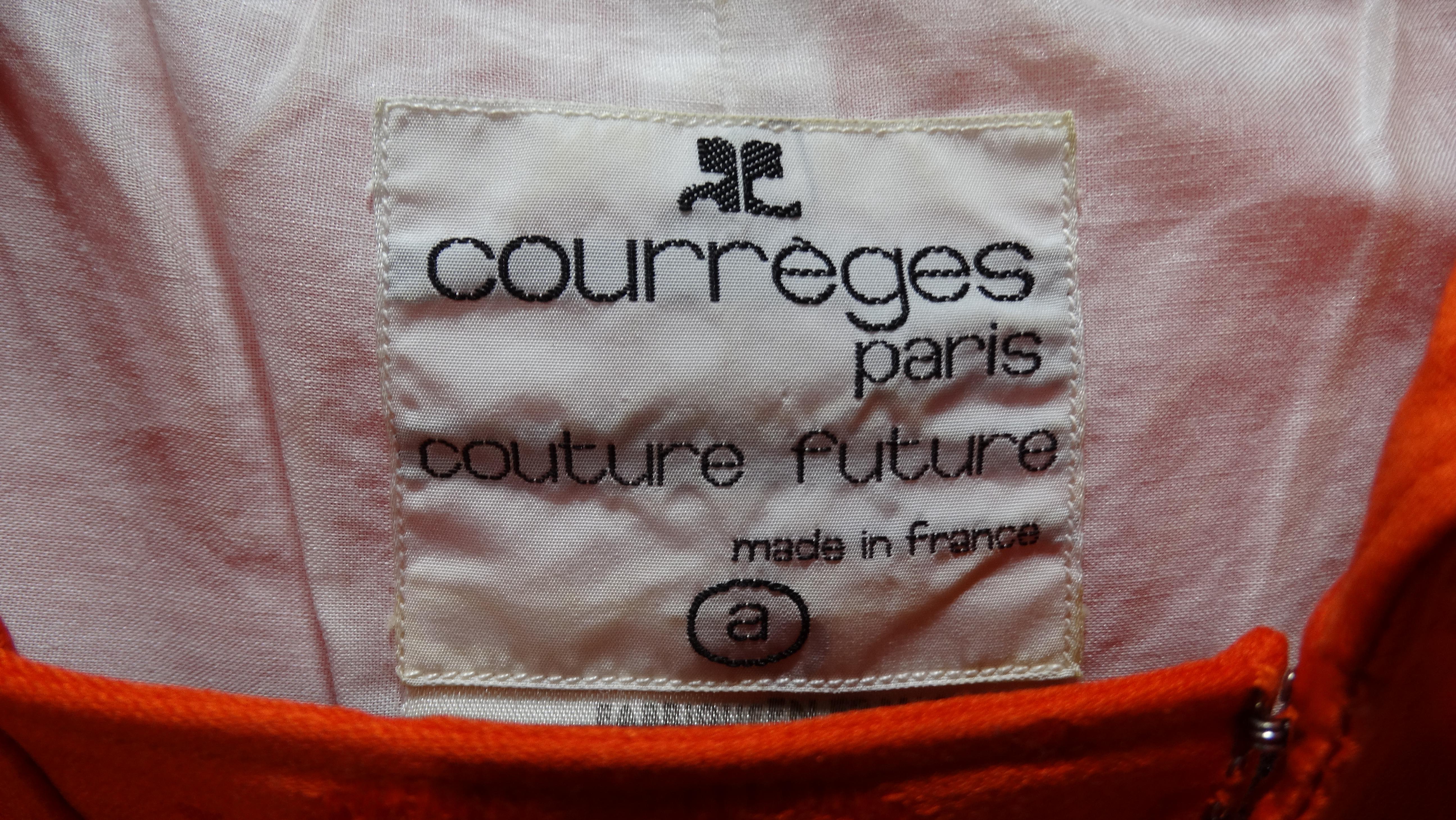 Courreges Paris 1970s Printed Kaftan For Sale 2