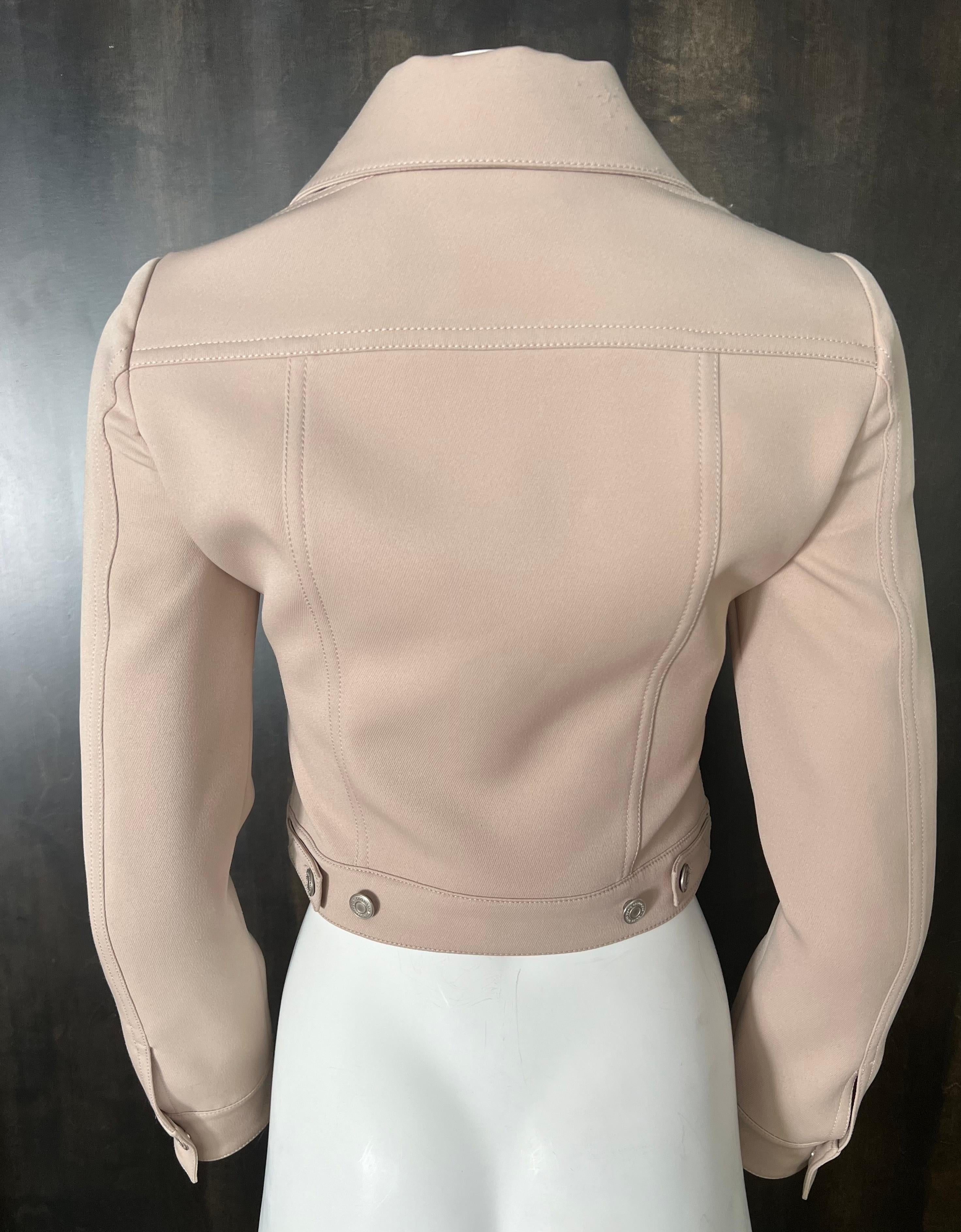 Courreges Paris Beige Jacket, Size 36 In Excellent Condition For Sale In Beverly Hills, CA