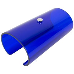 Courreges Paris Cobalt Acrylic Cuff Bangle Bracelet