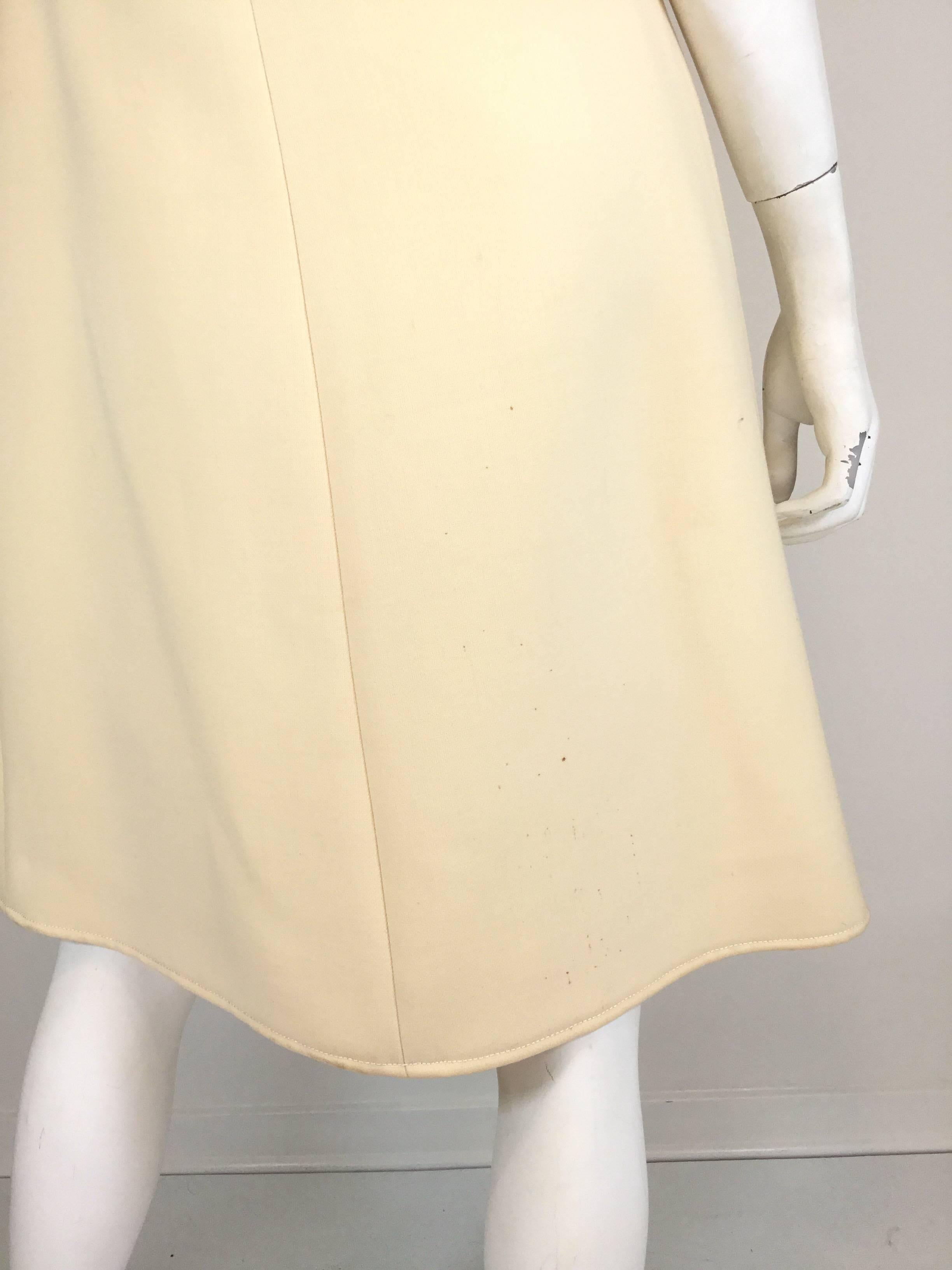 White Courreges Paris Demi Couture Numbered Colorblock 1960's Dress For Sale