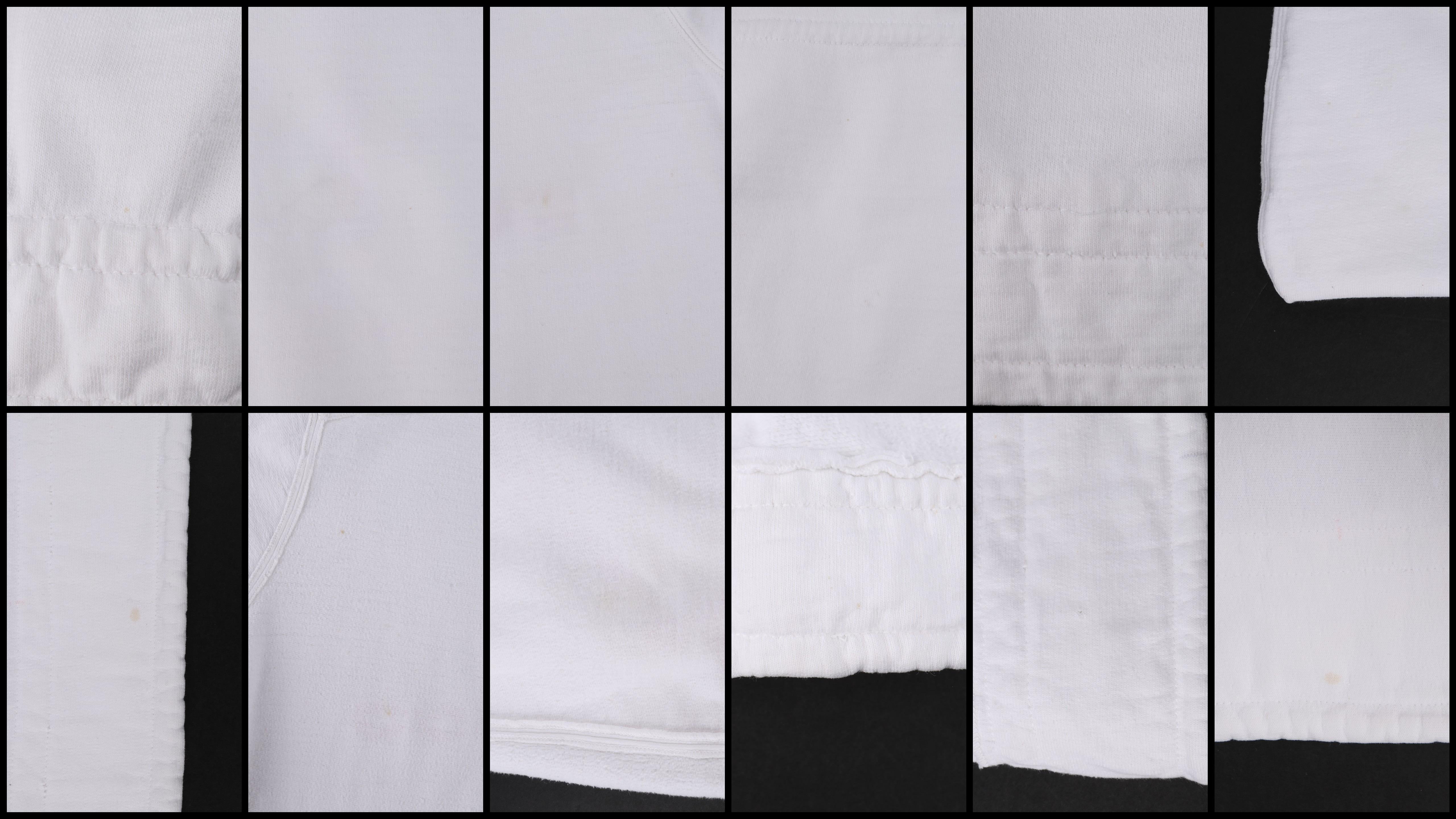 COURREGES Paris Hyperbole c.1970’s White Embroidered Quarter Zip Pullover Hoodie For Sale 3