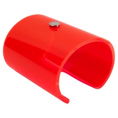 Courreges Paris Bracelet manchette en acrylique orange
