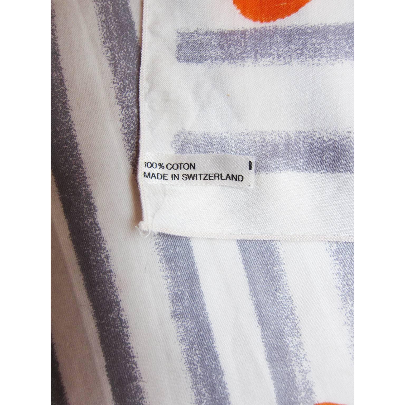Courreges Paris Stripe Logo Scarf 1960s In Good Condition For Sale In Berlin, DE