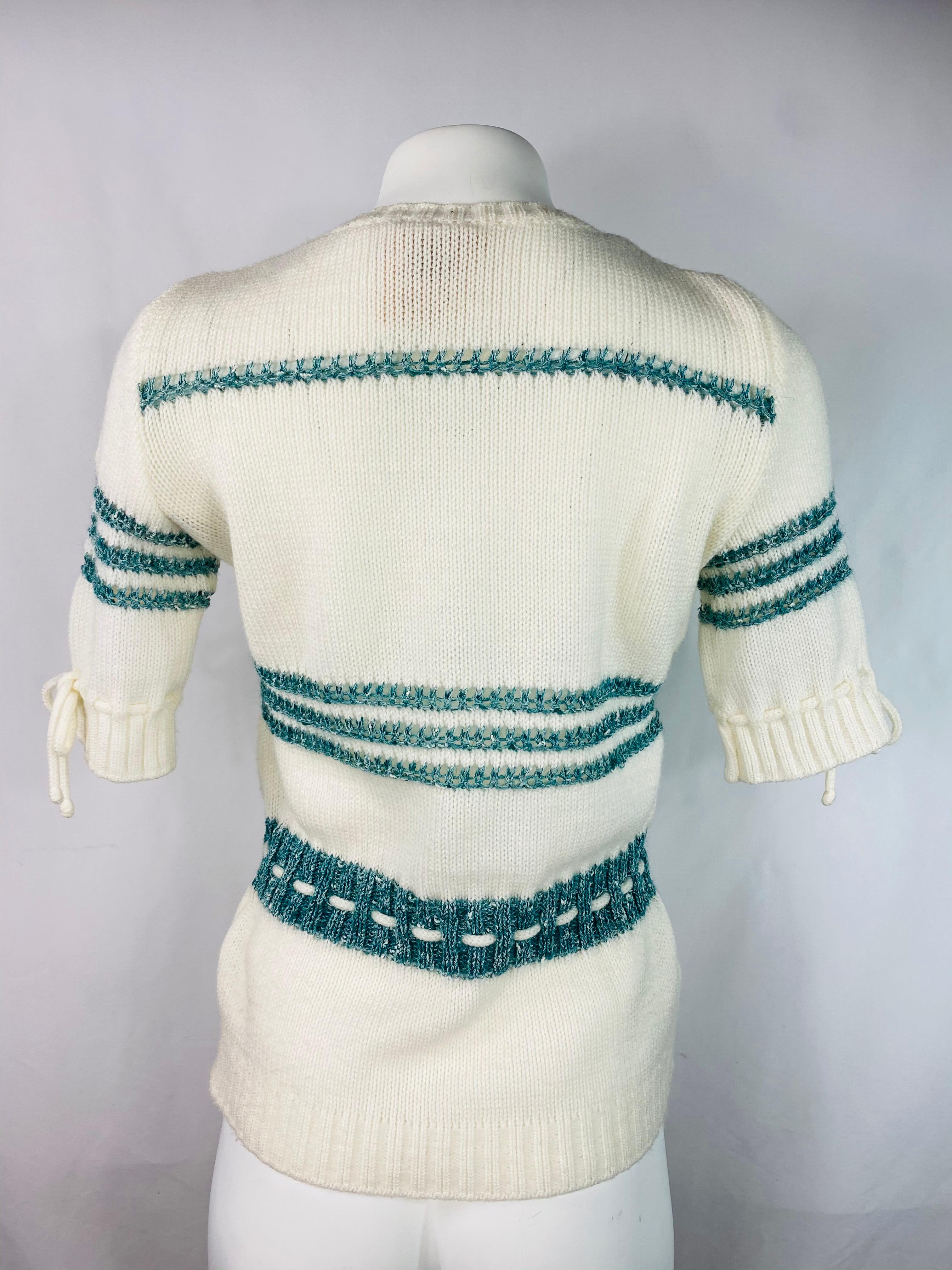 courreges aqua marine sweater