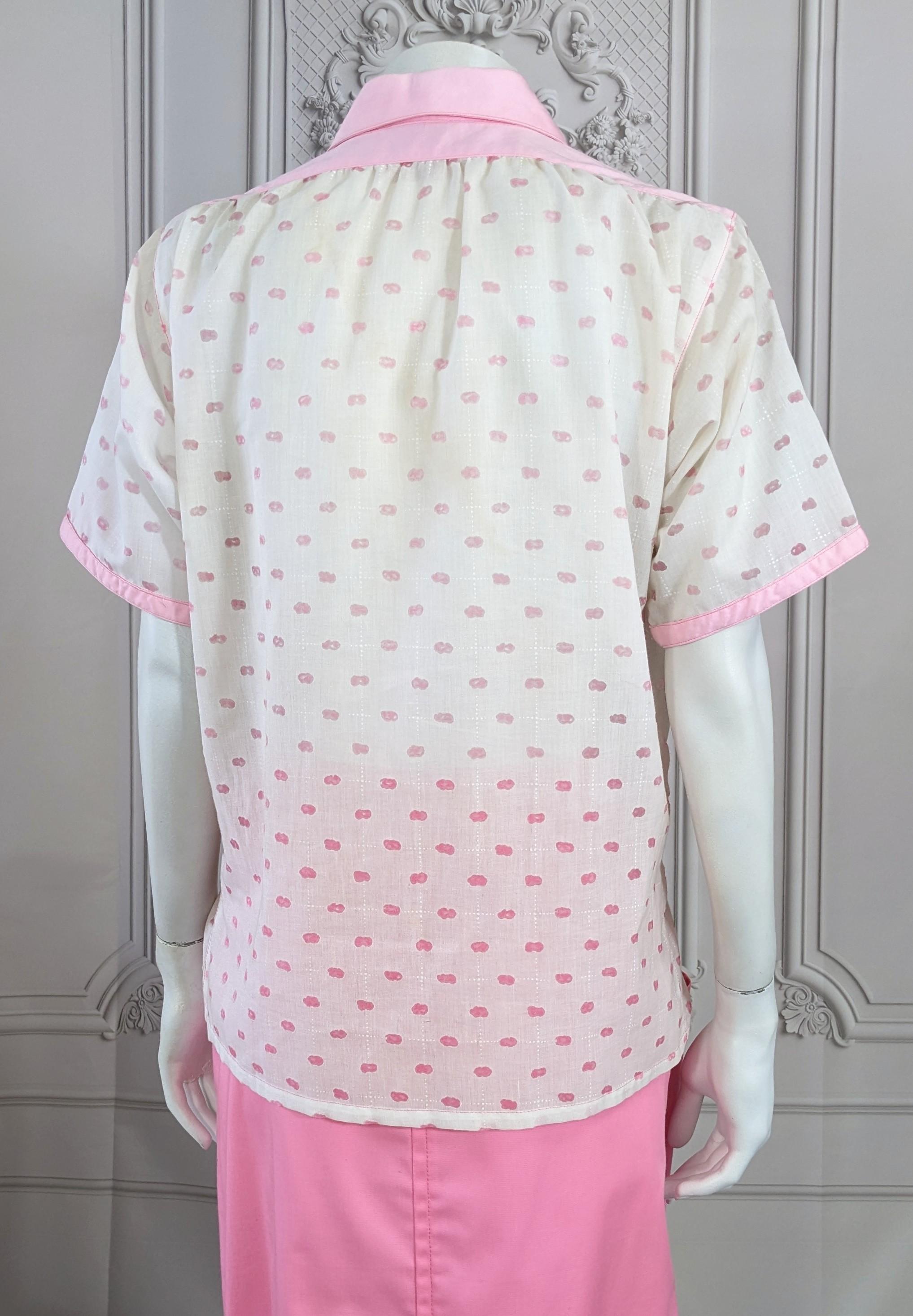 Women's Courreges Pink Cloud Voided Blouse For Sale