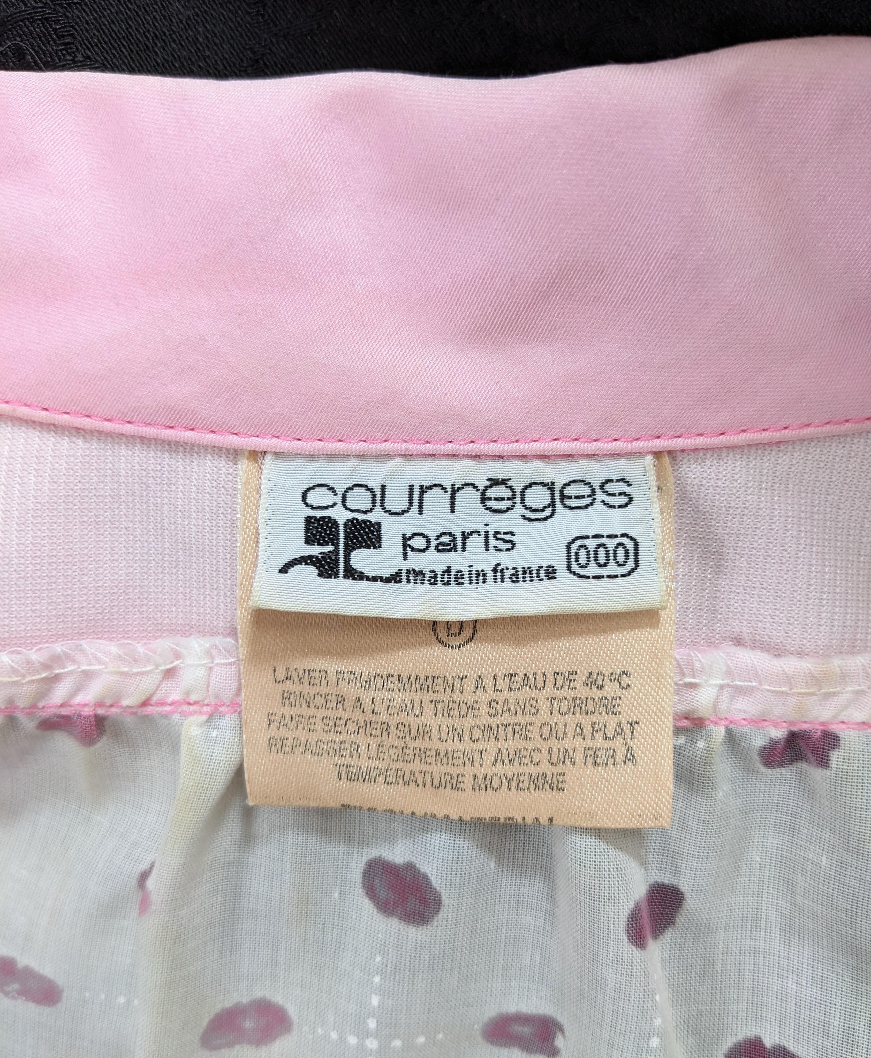 Courreges Pink Cloud Voided Blouse For Sale 1