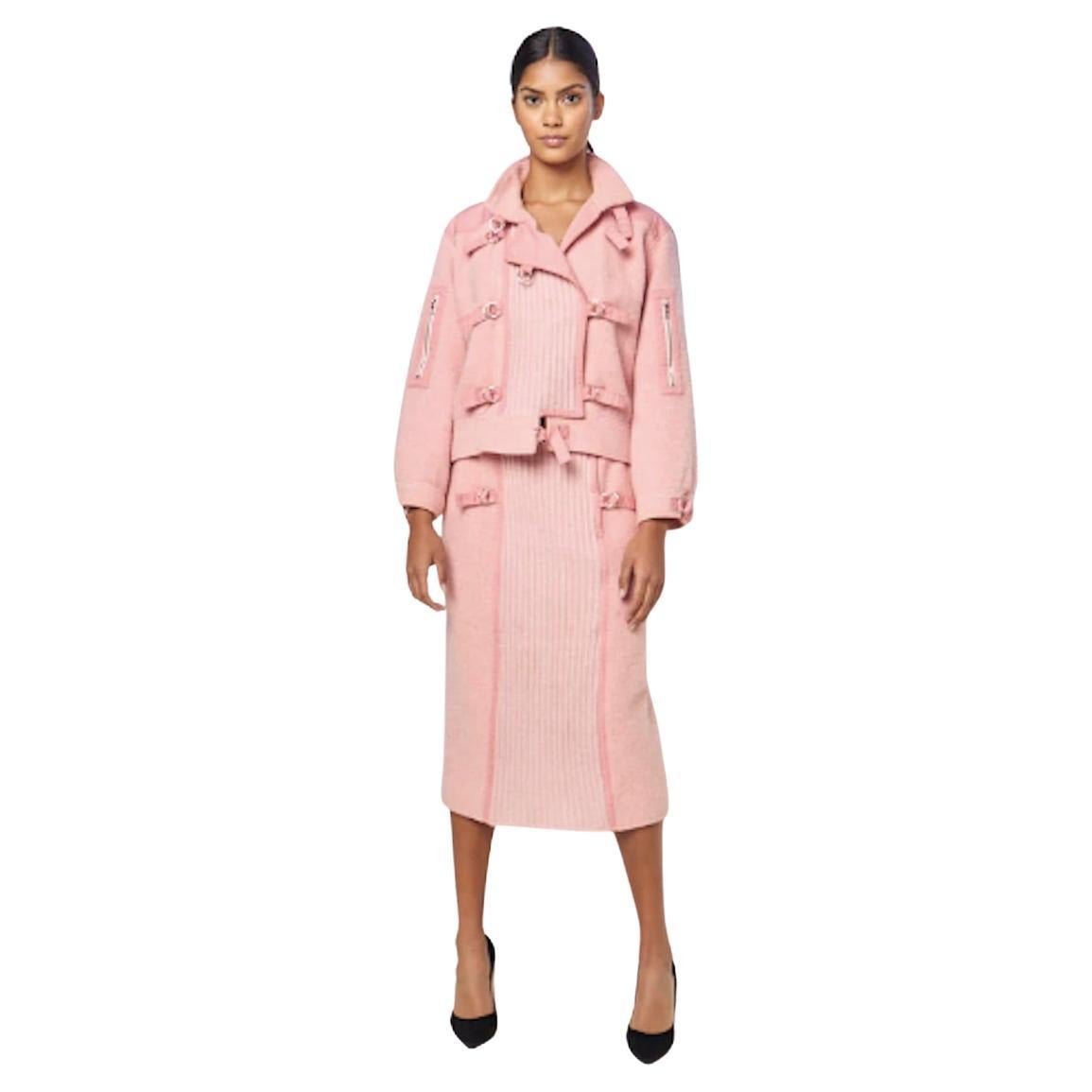 Courreges Pink Wool Mohair Ensemble For Sale