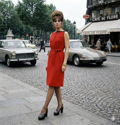 Courreges Red and Black Dress, Circa 1970s