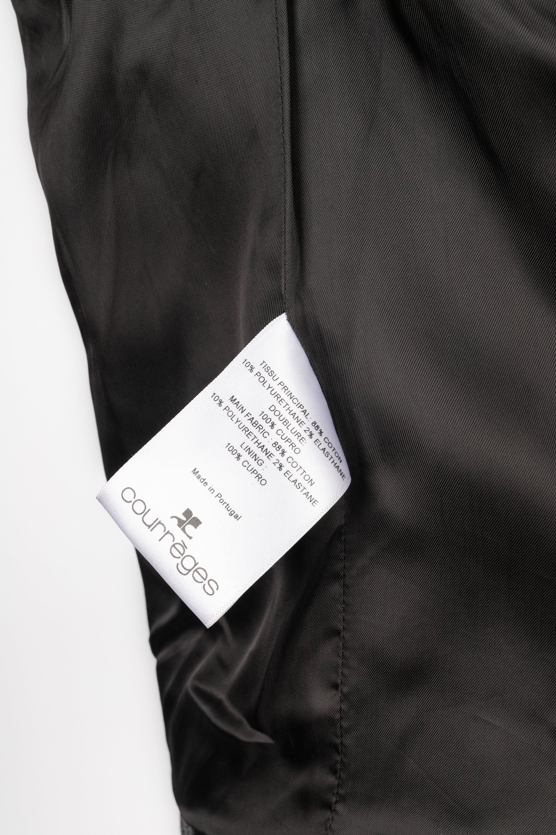 Courrèges Short Black Vinyl Men Jacket For Sale 5
