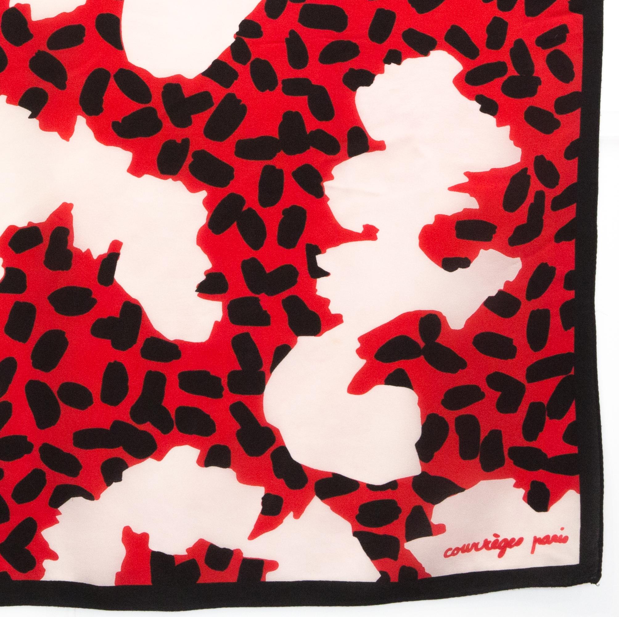 Courreges Silk Scarf 1970s For Sale 1