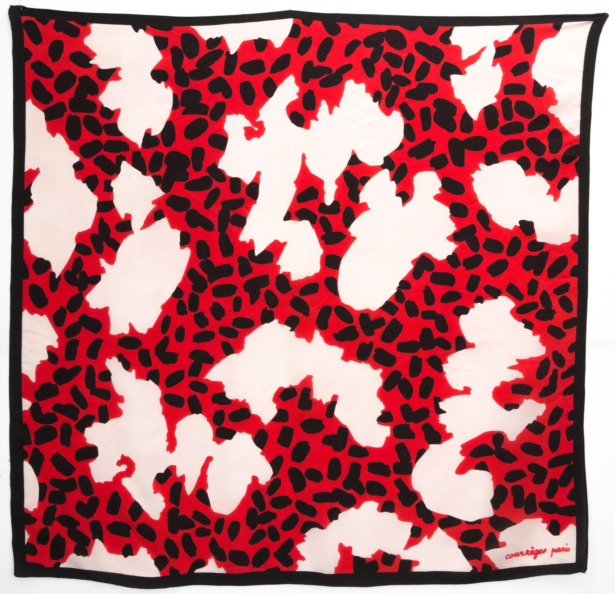 Courreges Silk Scarf 1970s For Sale 2