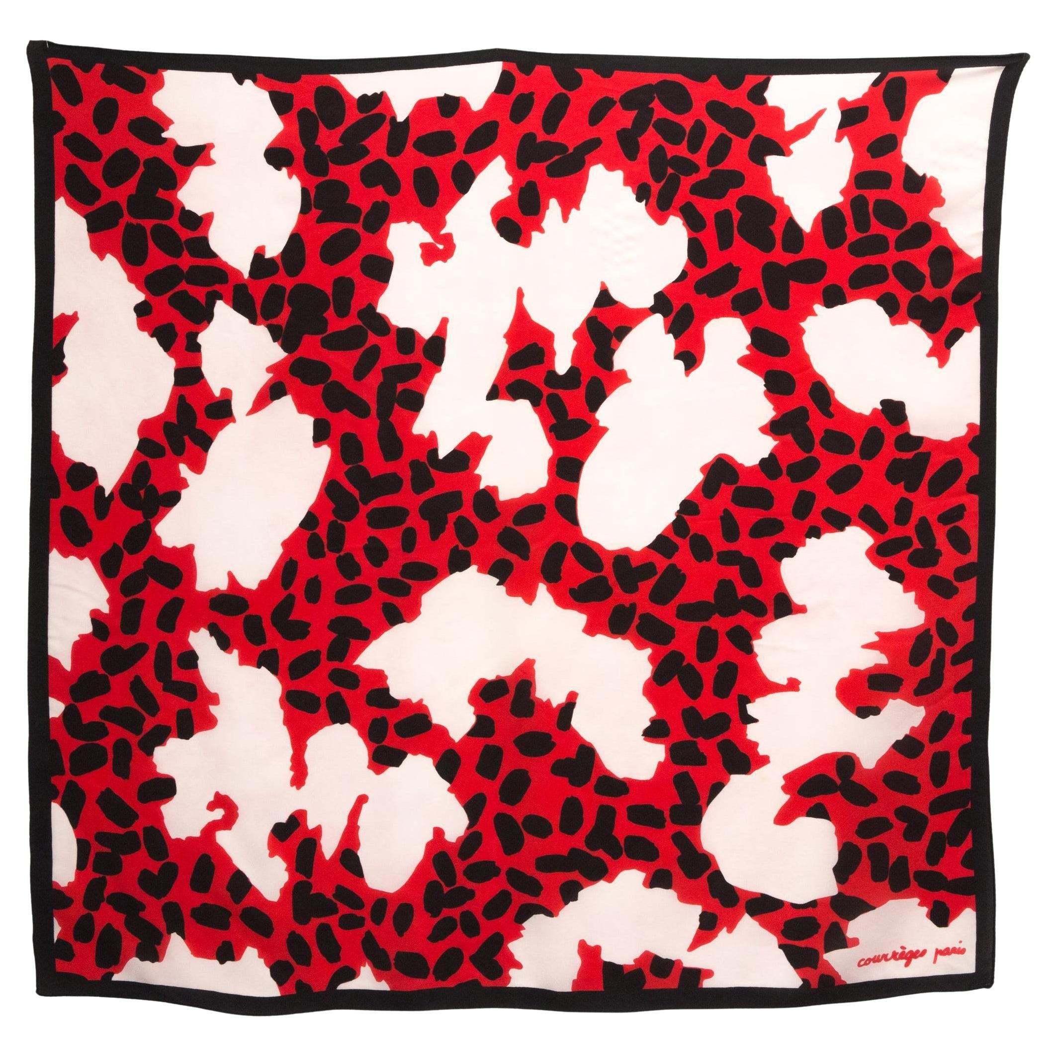 Foulard en soie Courreges 1970