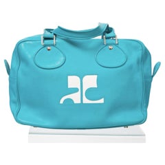 Courreges Turquoise Large Bowling Bag