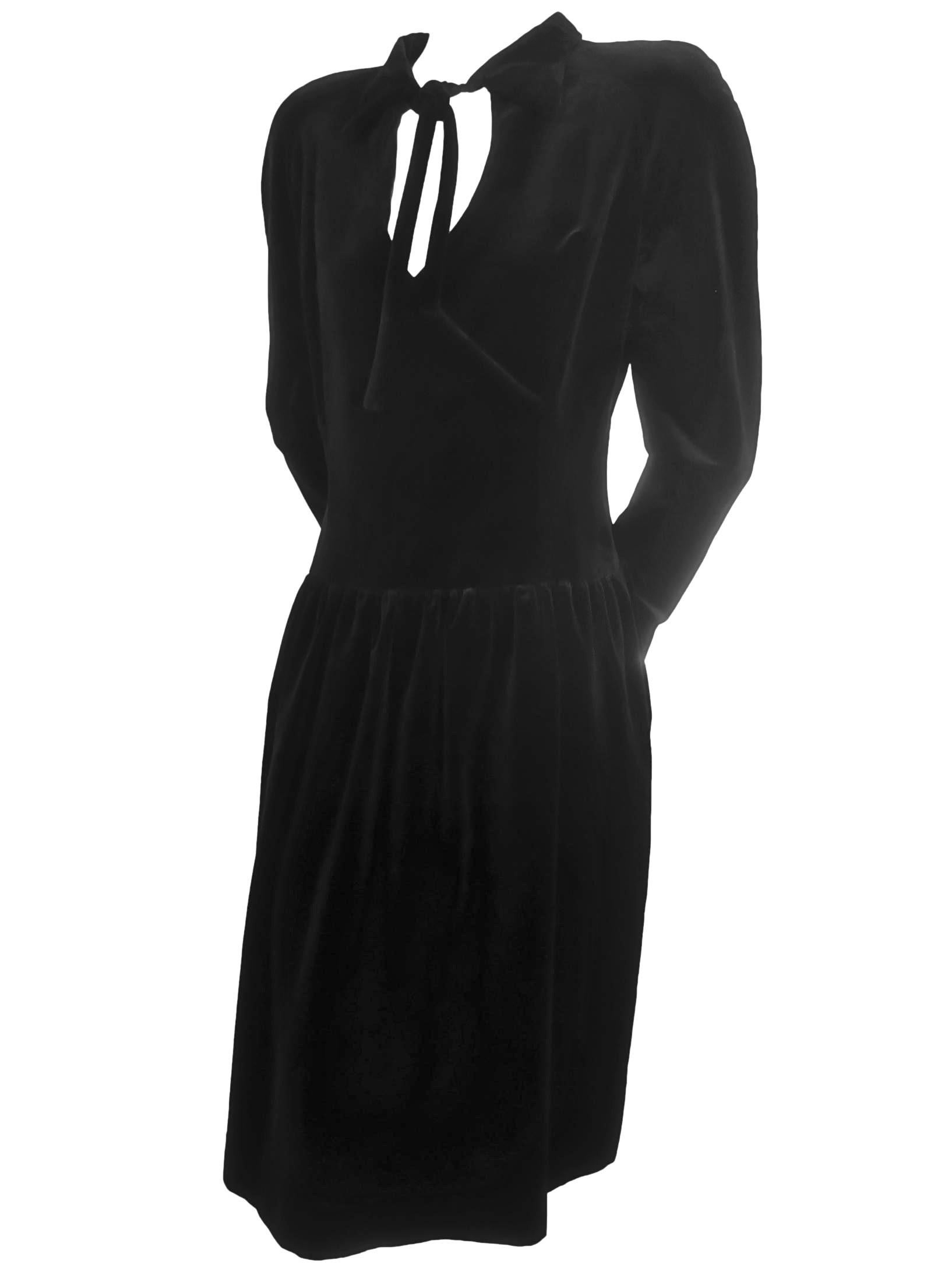 Black Courreges Velvet Net and Applique Back Dress For Sale
