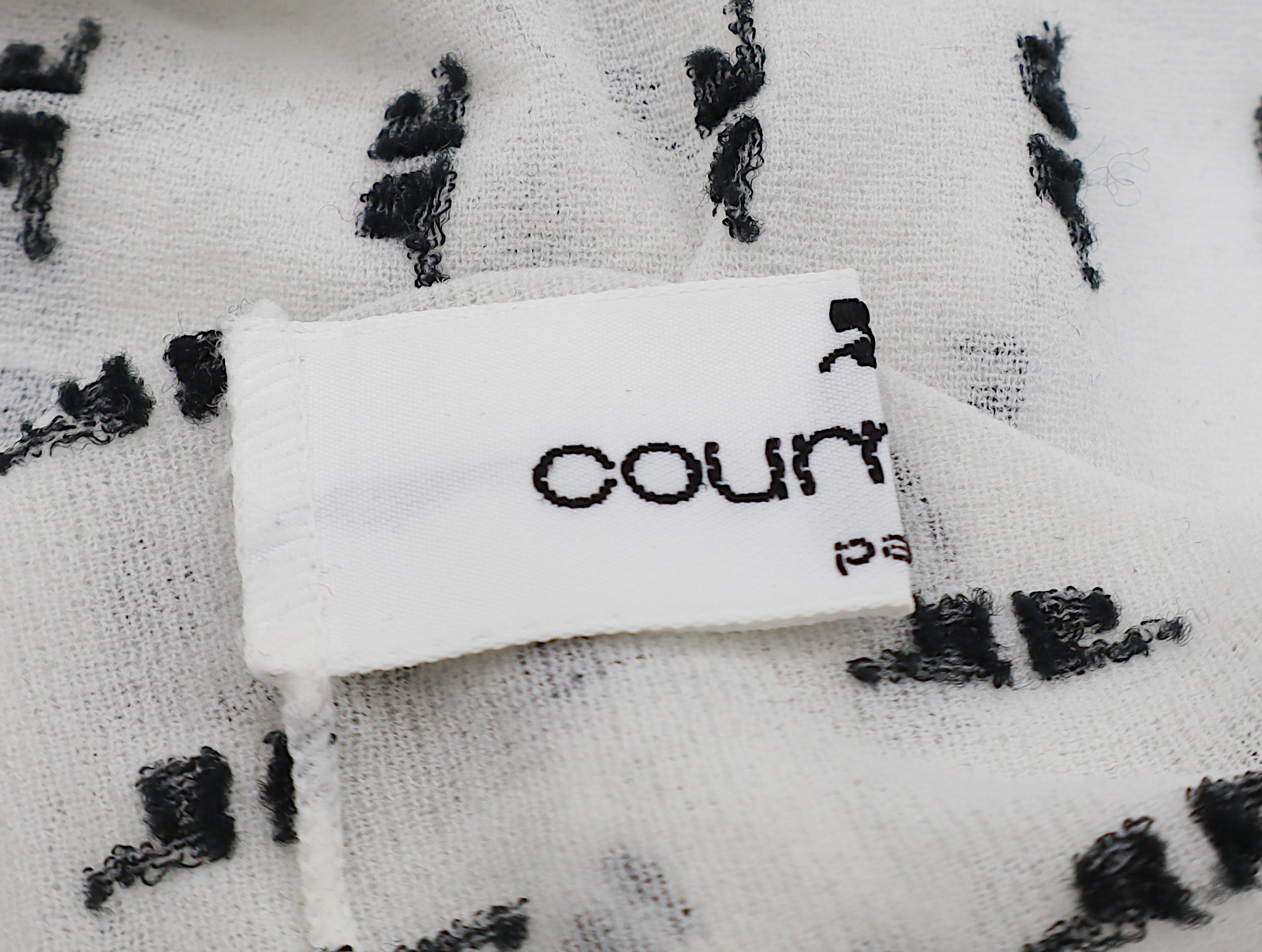 COURREGES Vintage Logo Top and Matching Tights White/Black For Sale 3