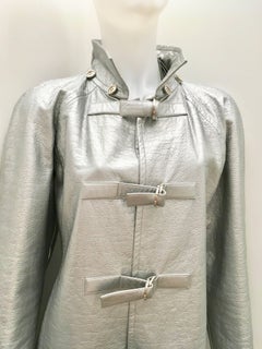 Courreges Vintage Patent Silver Coat
