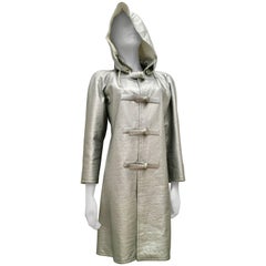 Courreges Vintage Patent Silver Coat  