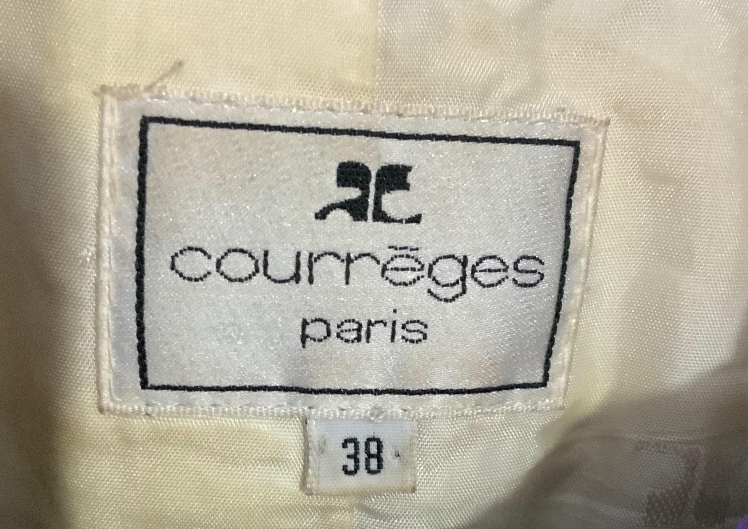 Courreges  vinyl lavender mod cropped space-age short jacket, circa 1980s 8