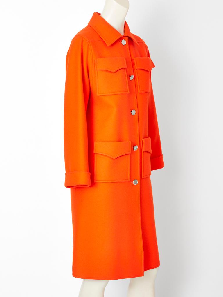 Red Courrèges Wool Coat