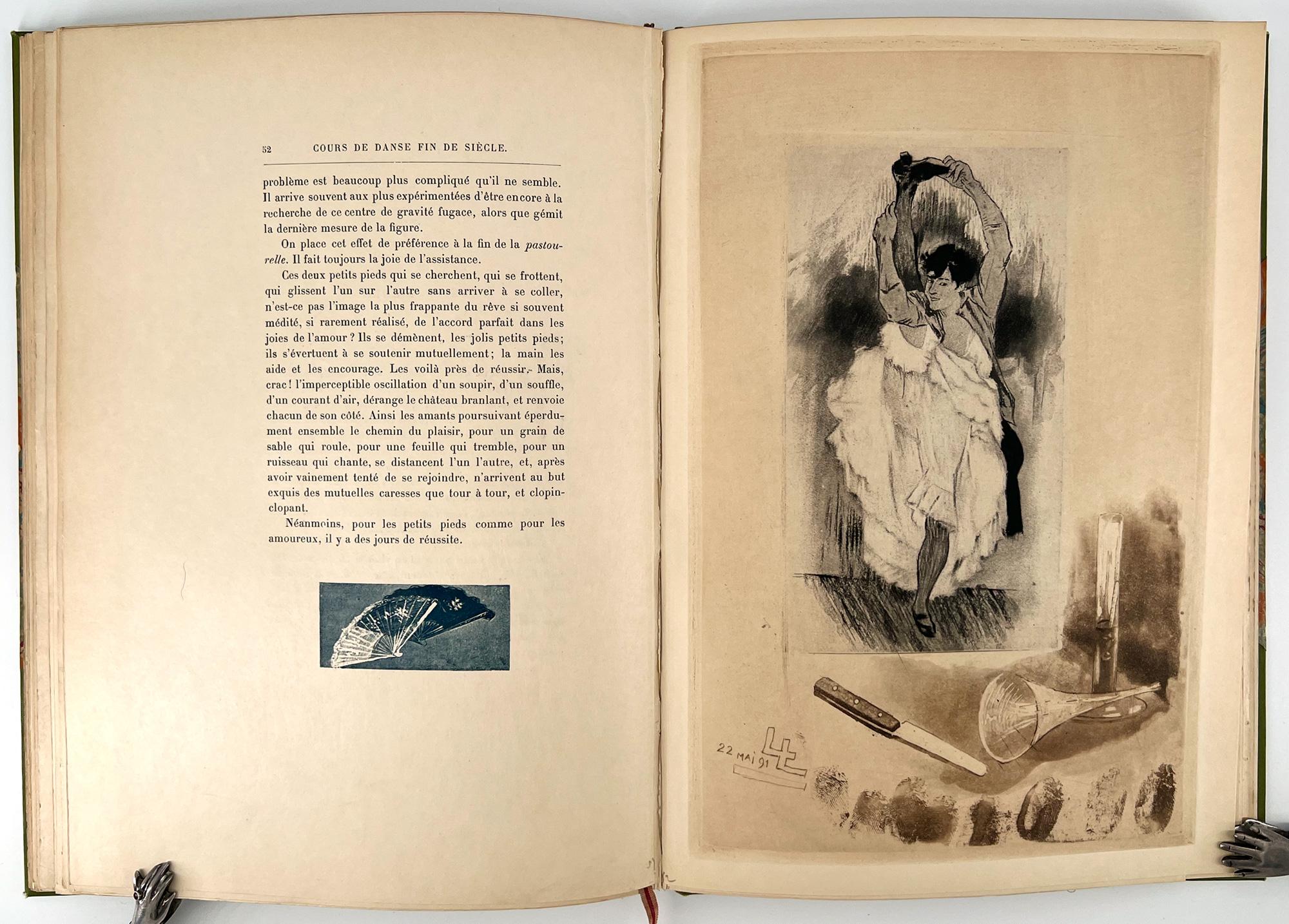 Cours de danse fin de siècle, Illustrated by Louis Legrand For Sale 3